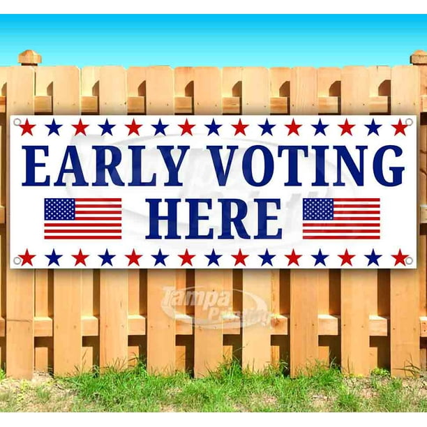 Flag Get Out and Vote 13 Oz Heavy Duty Vinyl Banner Sign with Metal Grommets Flag Get Out and Vote 13 Oz Heavy Duty Vinyl Banner Sign with Metal Grommets